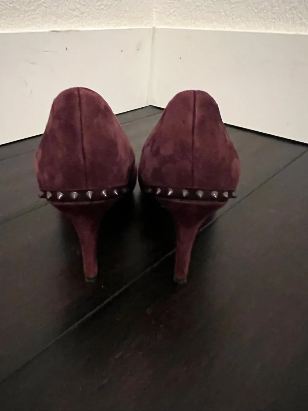 Sam Edelman Burgundy Suede Pointed Toe Pumps